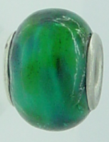 EB318 - Blue/green bead with sparkles
