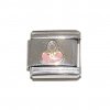 Pink sparkly handbag - enamel 9mm Italian charm