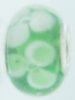 EB369 - Green bead with white flowers