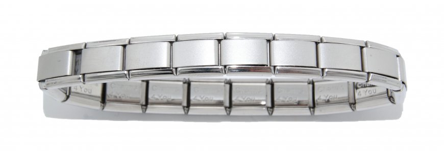 18 link Matt Starter 9mm Italian charm bracelet - Click Image to Close