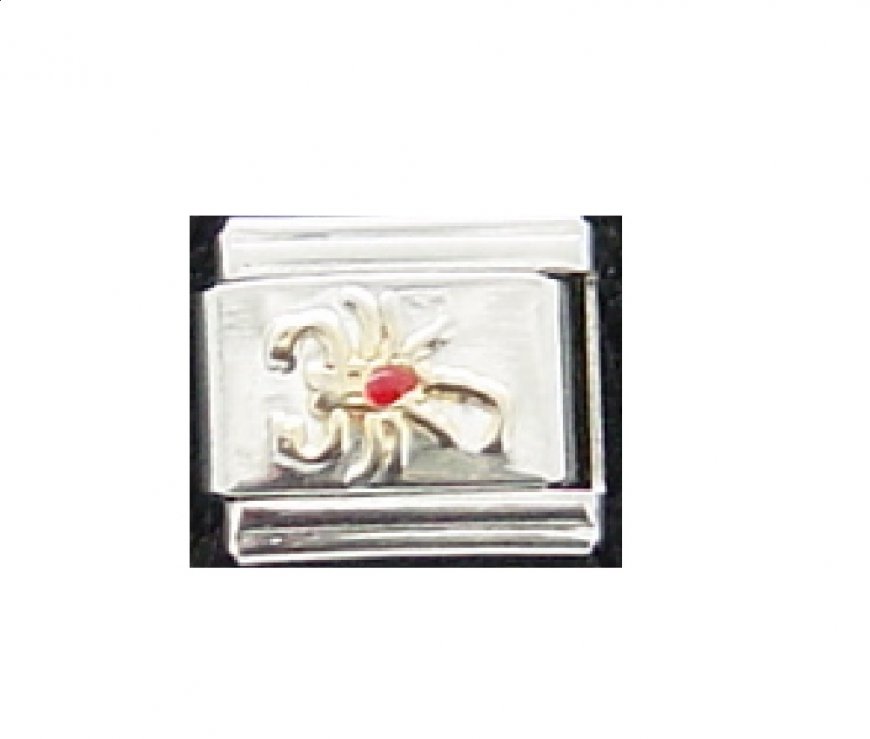 Scorpio enamel (24/10-22/11) 9mm Italian charm - Click Image to Close