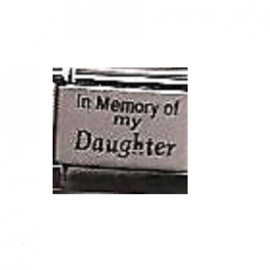 In memory of my daughter - laser 9mm Italian charm - Click Image to Close