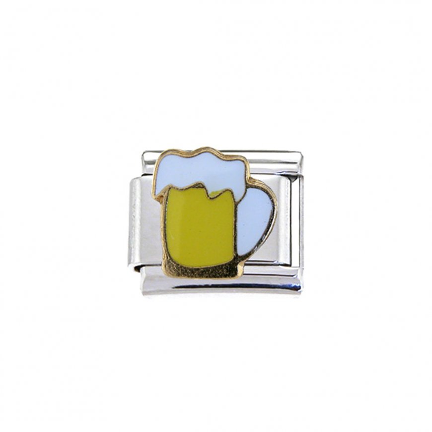 Pint of Beer (a) - 9mm Italian charm - Click Image to Close