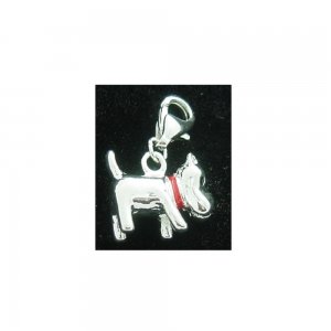 Dog with red collar - Clip on charm fits Thomas Sabo