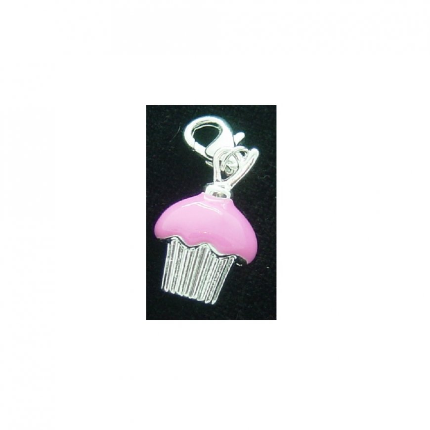 Pink cupcake - Clip on charm Fits Thomas Sabo Style Bracelets - Click Image to Close