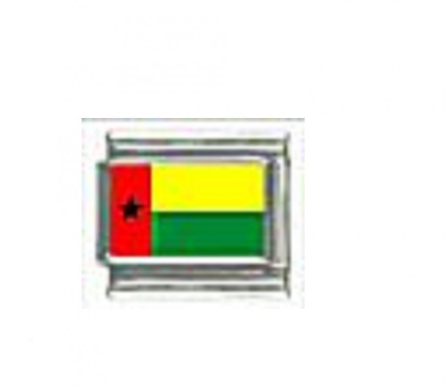 Flag - Guinea-Bissau photo 9mm Italian charm - Click Image to Close