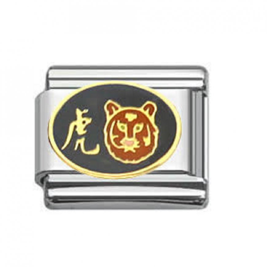 Zodiac - Chinese Year of the Tiger 9mm Italian charm - Click Image to Close