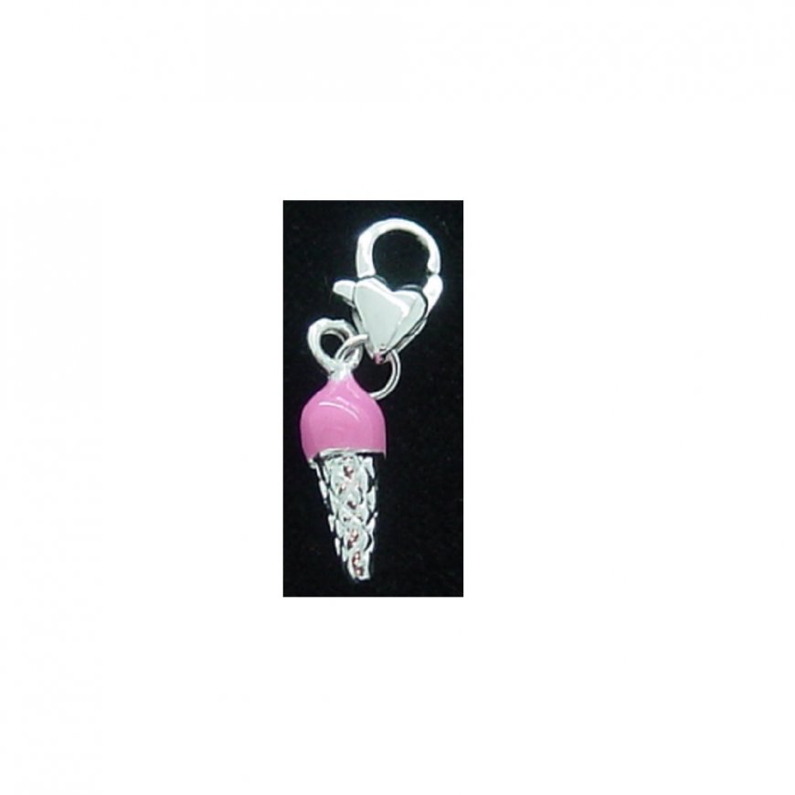 Pink ice cream charm - Clip on charm fits Thomas Sabo - Click Image to Close