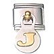 Dangle letter - J - 9mm classic Italian charm - Click Image to Close