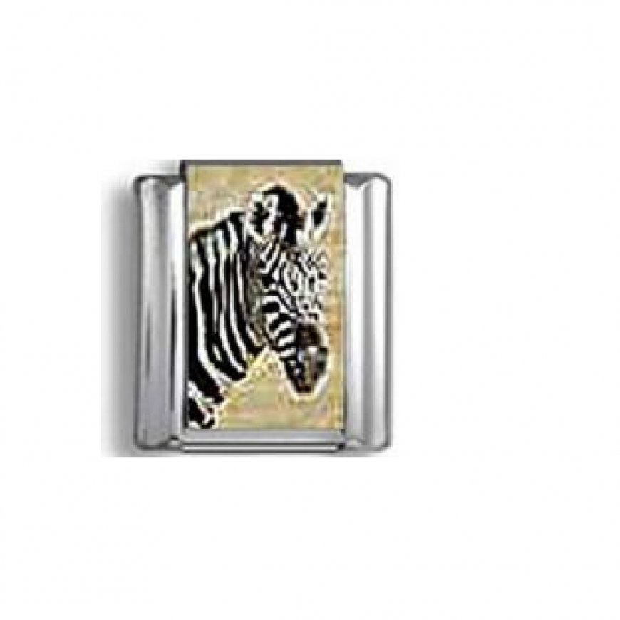 Zebra - photo 9mm Italian charm - Click Image to Close