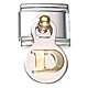 Dangle letter - D - 9mm classic Italian charm - Click Image to Close
