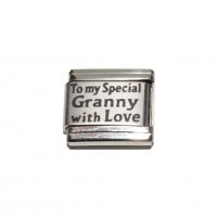 To my Special Granny with love - laser 9mm Italian charm