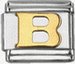 Gold soldered letter - B - 9mm Italian charm - Click Image to Close