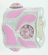 EB377 - Pink bead with stones - Click Image to Close