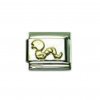 Snake - goldtone 9mm enamel Italian charm