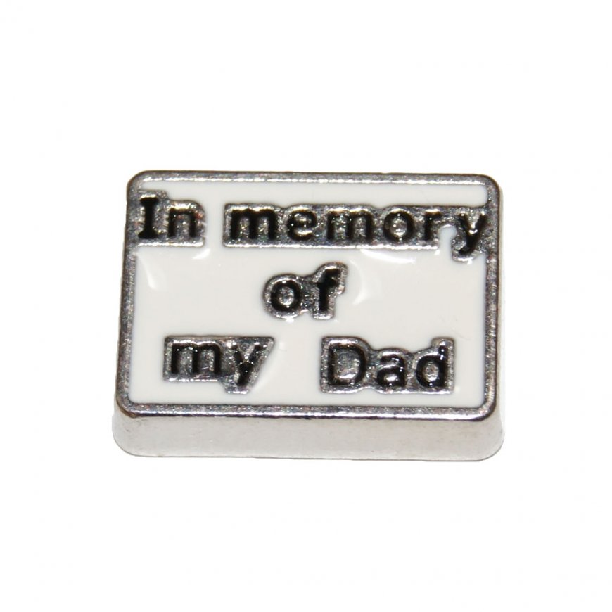 In memory of my Dad 11mm floating locket charm - Click Image to Close