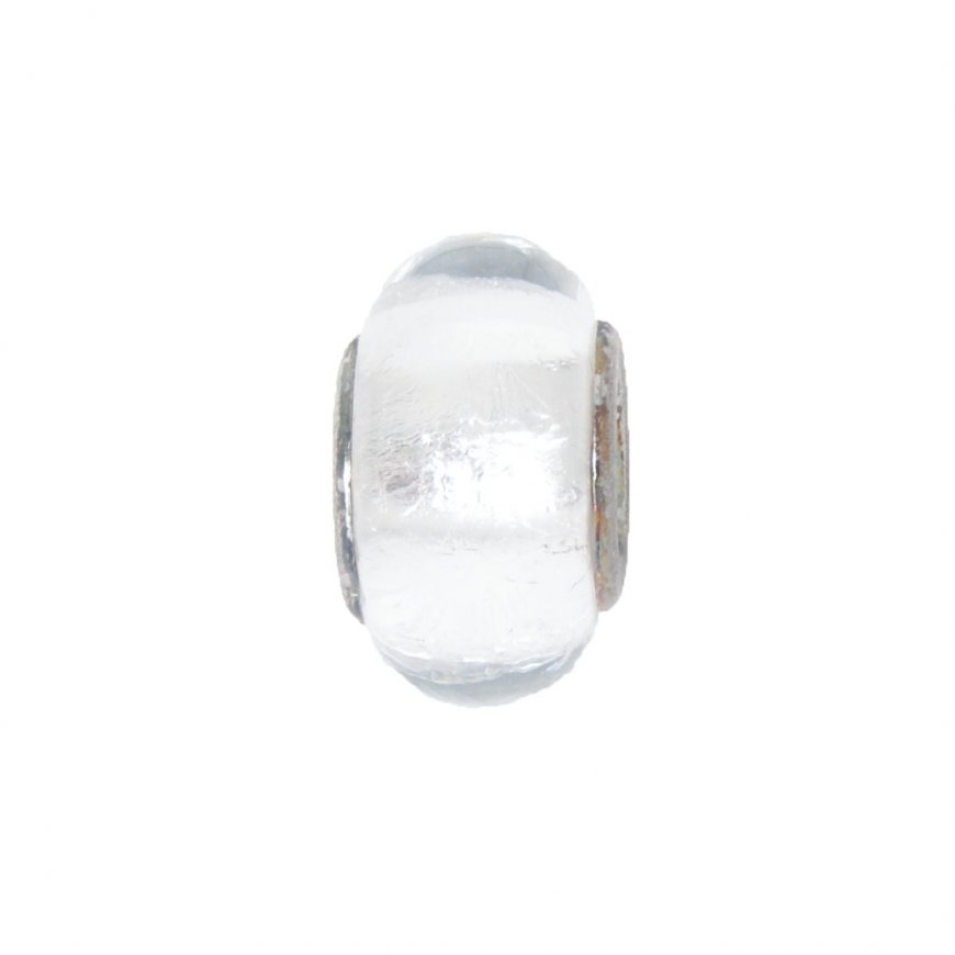 EB9 - Silver foil glass European bead - Click Image to Close