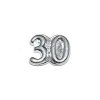 30 silvertone birthday 10mm floating charm