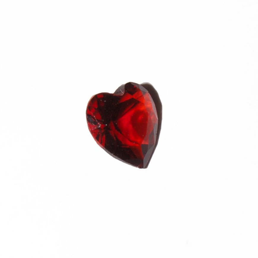January birthstone heart 5mm floating locket charm - Click Image to Close