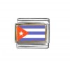 Flag - Cuba photo enamel 9mm Italian charm