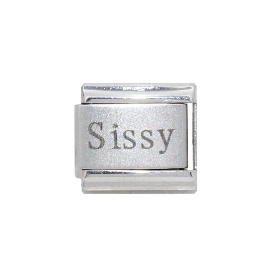 Sissy plain laser - 9mm Italian charm - Click Image to Close