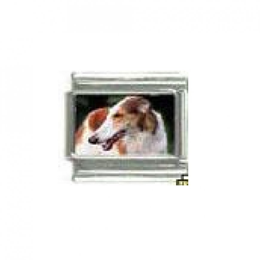 Dog charm - Borzoi/Russian Wolfhound 2 - 9mm Italian charm - Click Image to Close