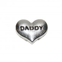 Daddy silvertone 9mm floating locket charm
