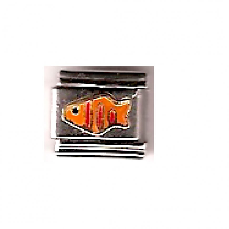 Tropical fish (b) - enamel 9mm Italian charm - Click Image to Close
