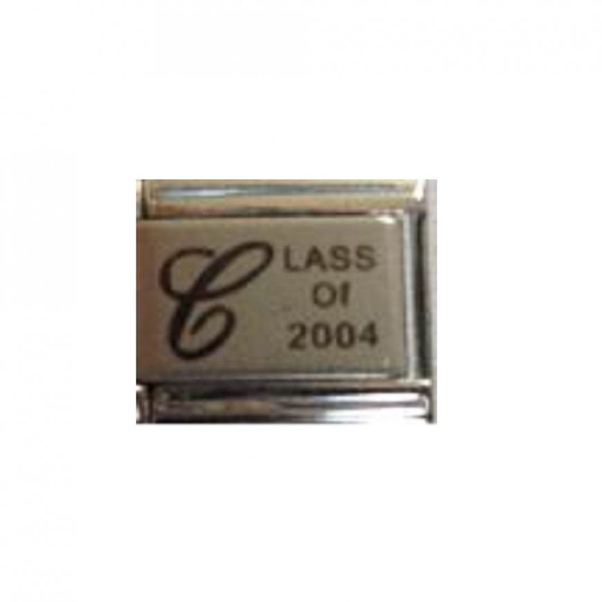 Class of 2004 - plain laser 9mm Italian charm - Click Image to Close