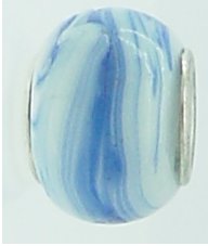 EB324 - Blue marble effect bead - Click Image to Close