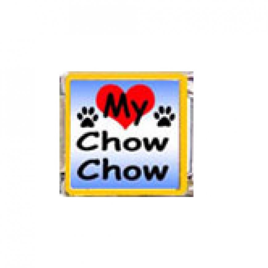 Love my Chow Chow - dog - enamel 9mm Italian charm - Click Image to Close