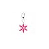 Pink Sparkly snowflake dangle clip on charm