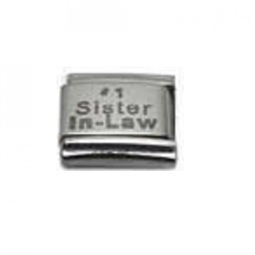 #1 sister-in-law - laser 9mm Italian charm - Click Image to Close