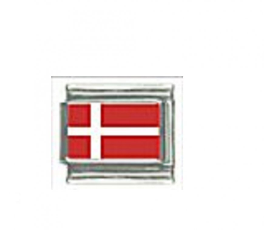 Flag - Denmark photo 9mm Italian charm - Click Image to Close