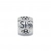 EB23 - Sis silvertone bead - European bead charm