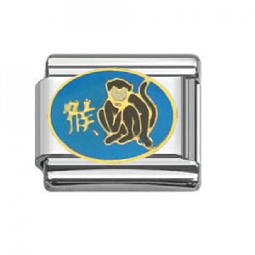 Zodiac - Chinese Year of the Monkey - 9mm Italian charm - Click Image to Close