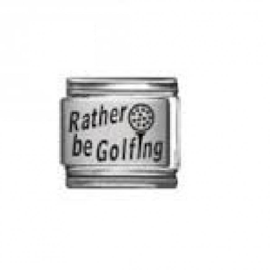 Rather be golfing - laser 9mm Italian charm - Click Image to Close