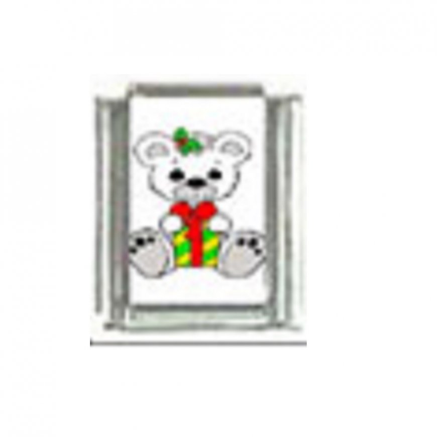 New Christmas (ap) - Bear 9mm Italian Charm - Click Image to Close