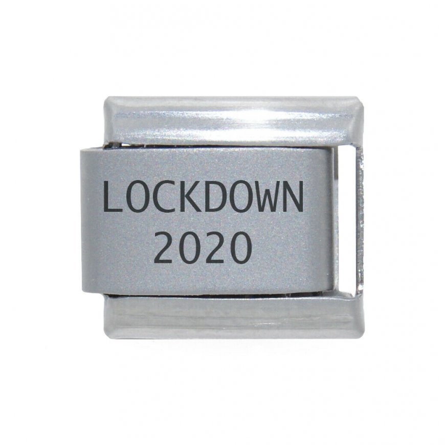 Lockdown 2020 - plain laser 9mm Italian charm - Click Image to Close