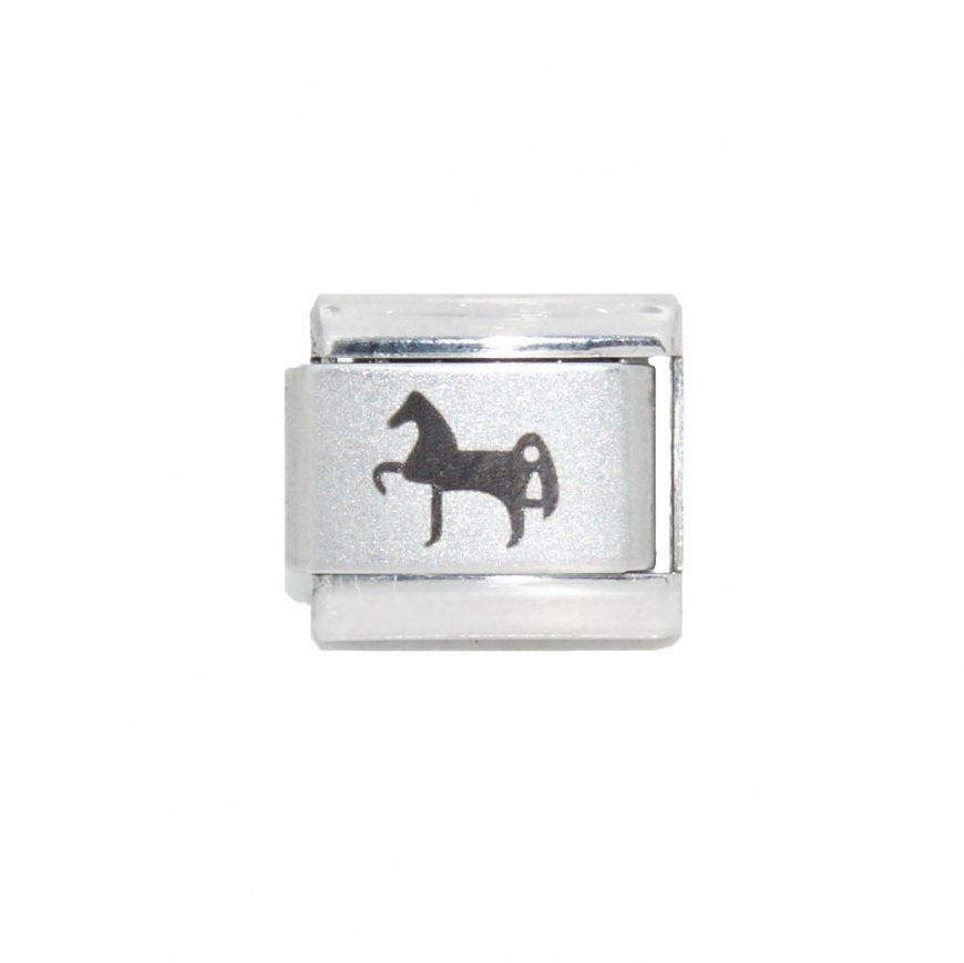 Horse (a) - laser 9mm Italian Charm - Click Image to Close