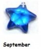 September birthstone star 4mm floating locket charm