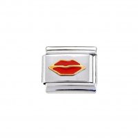 Red lips (b) - enamel Italian Charm