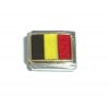Flag - Belgium (b) enamel 9mm Italian charm