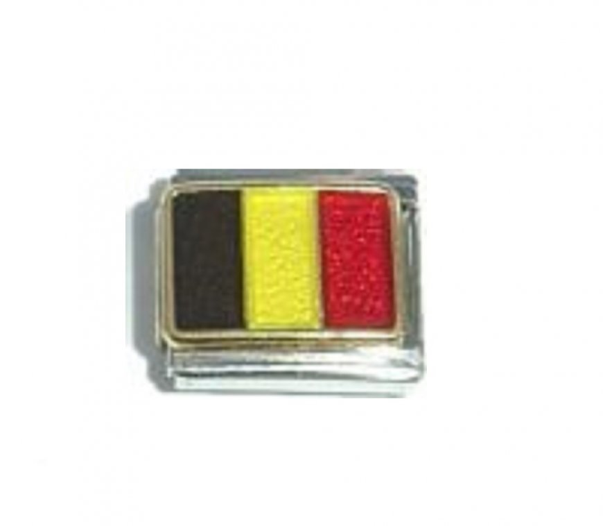 Flag - Belgium (b) enamel 9mm Italian charm - Click Image to Close