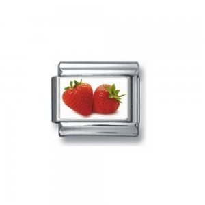 Strawberries photo - 9mm Italian charm