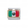 Flag - Mexico photo enamel 9mm Italian charm