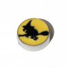 Witch Charm on yellow background - Halloween 7mm floating locket