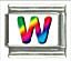 Rainbow letter - W