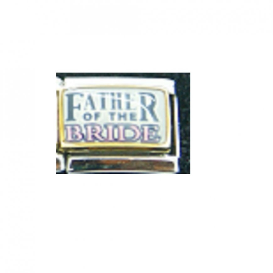 Father of the Bride - photo enamel 9mm Italian charm - Click Image to Close