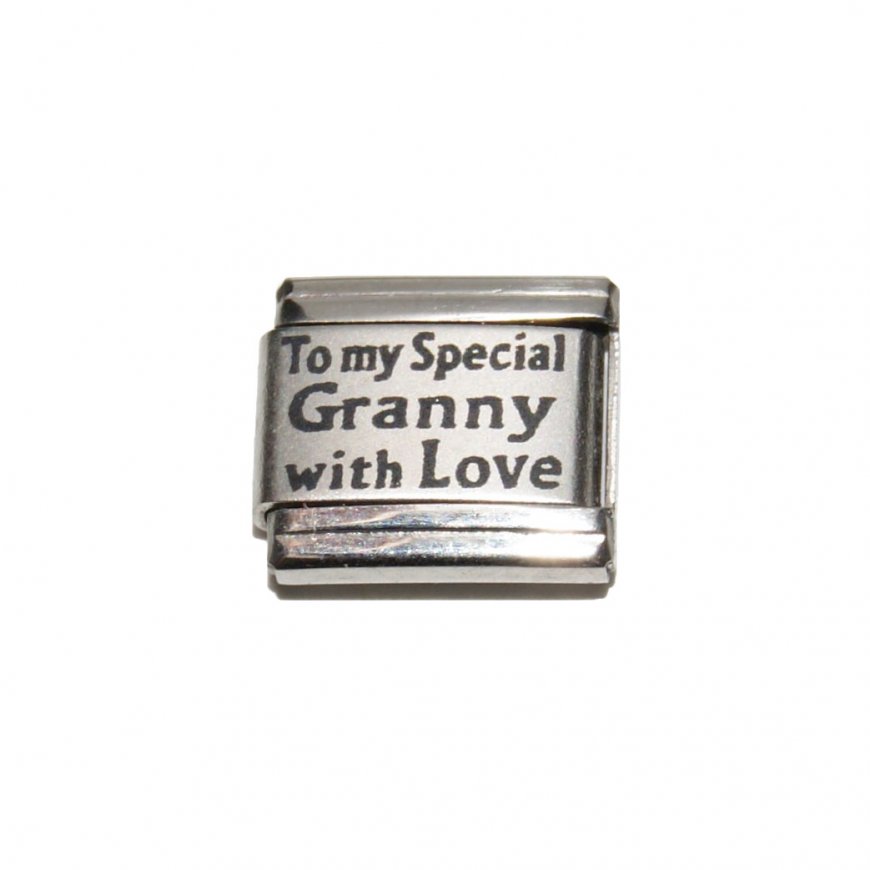 To my Special Granny with love - laser 9mm Italian charm - Click Image to Close